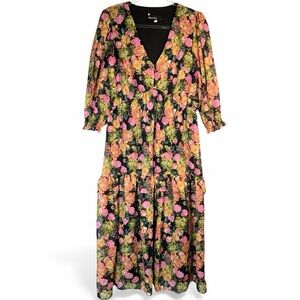 Maison Tara Floral Long Sleeve Dress | 16